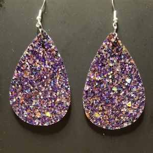 Multi color Faux Leather earrings